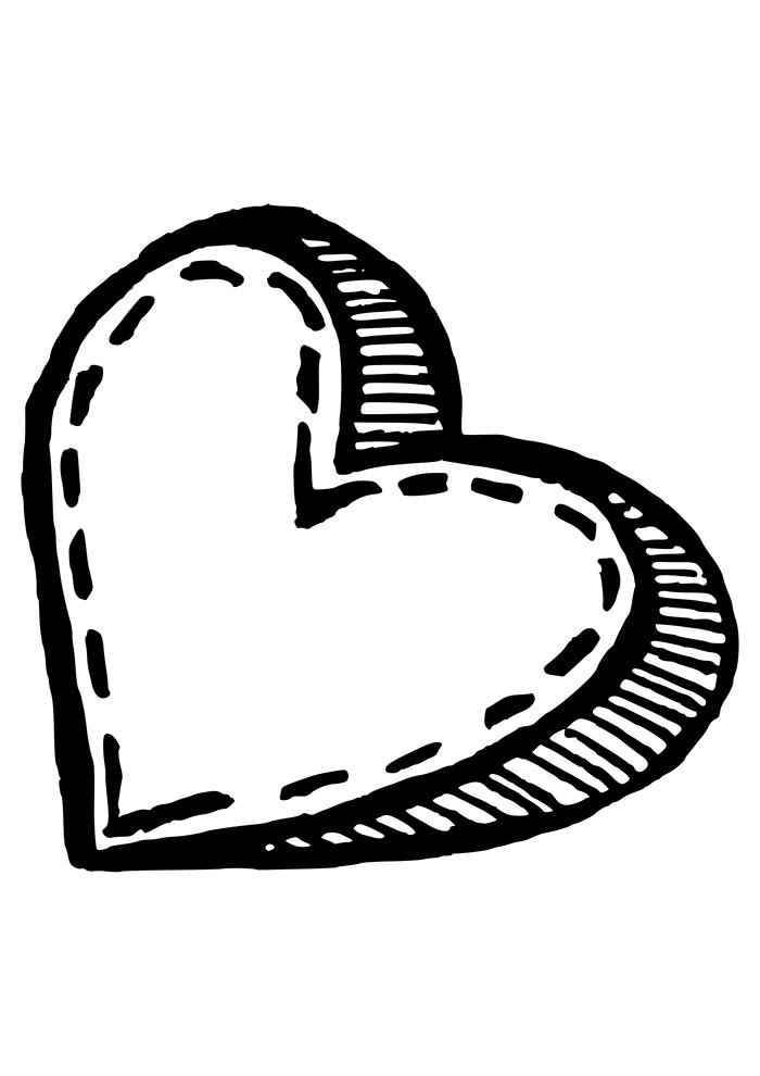 Desenho de Coração para imprimir