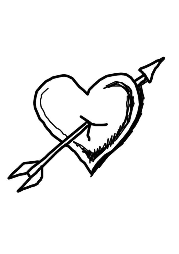 Desenho de Coração para imprimir