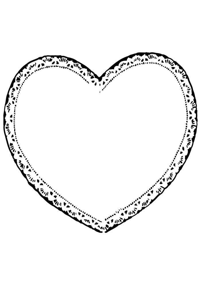 Desenho de Coração para imprimir