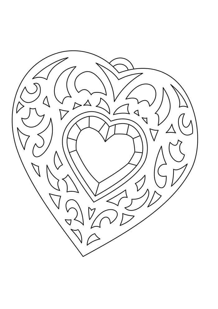 Desenho de Coração para imprimir