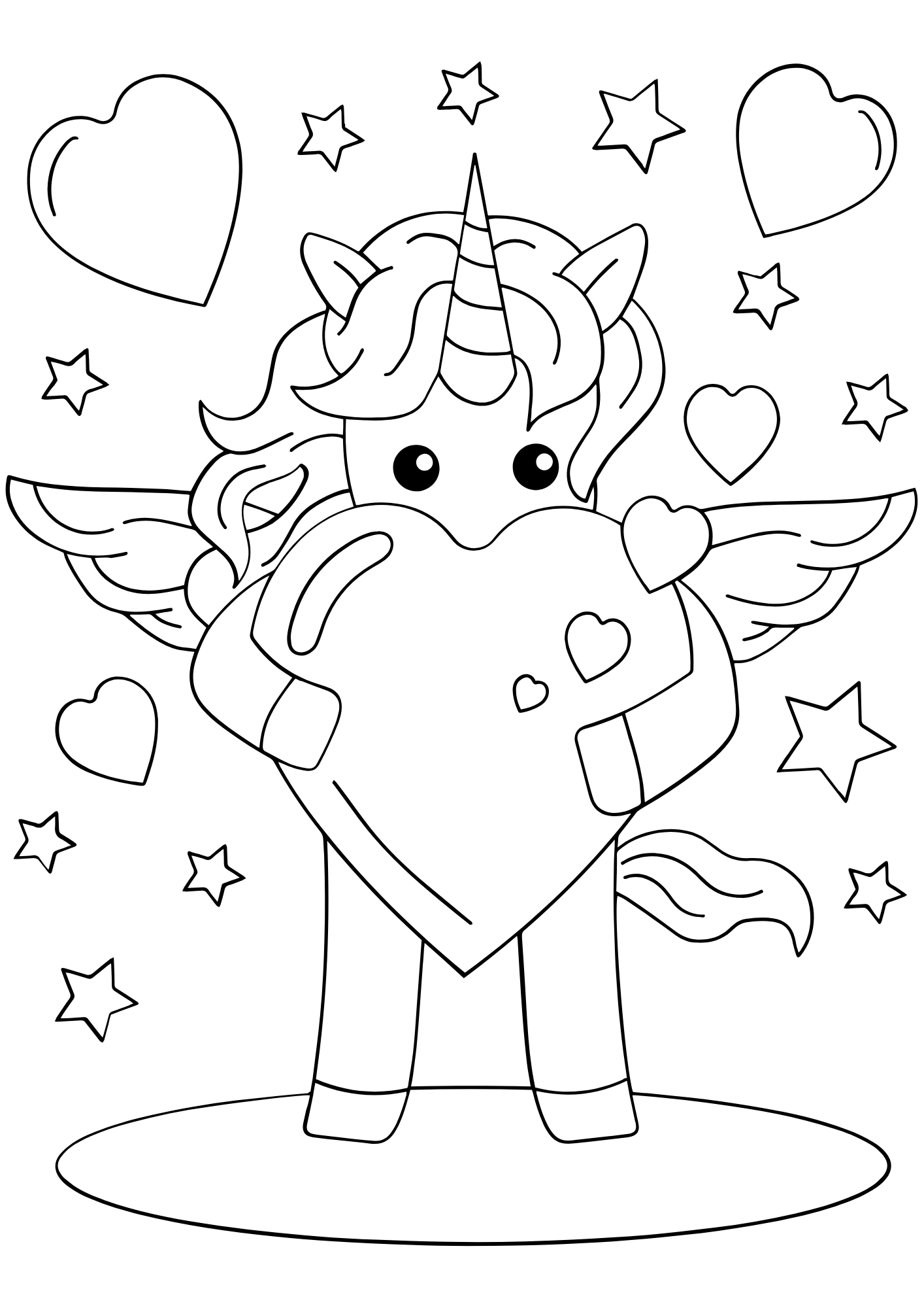 Desenho de Coração para imprimir