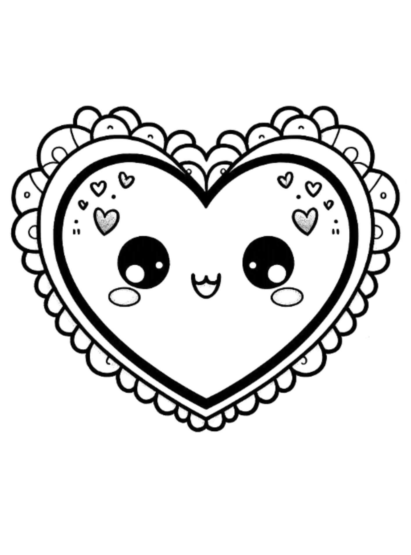 Desenho de Coração para imprimir