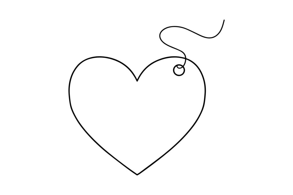 Desenho de Coração para imprimir