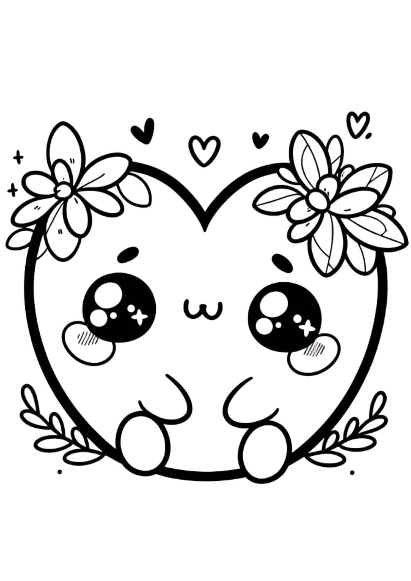 Desenho de Coração para imprimir