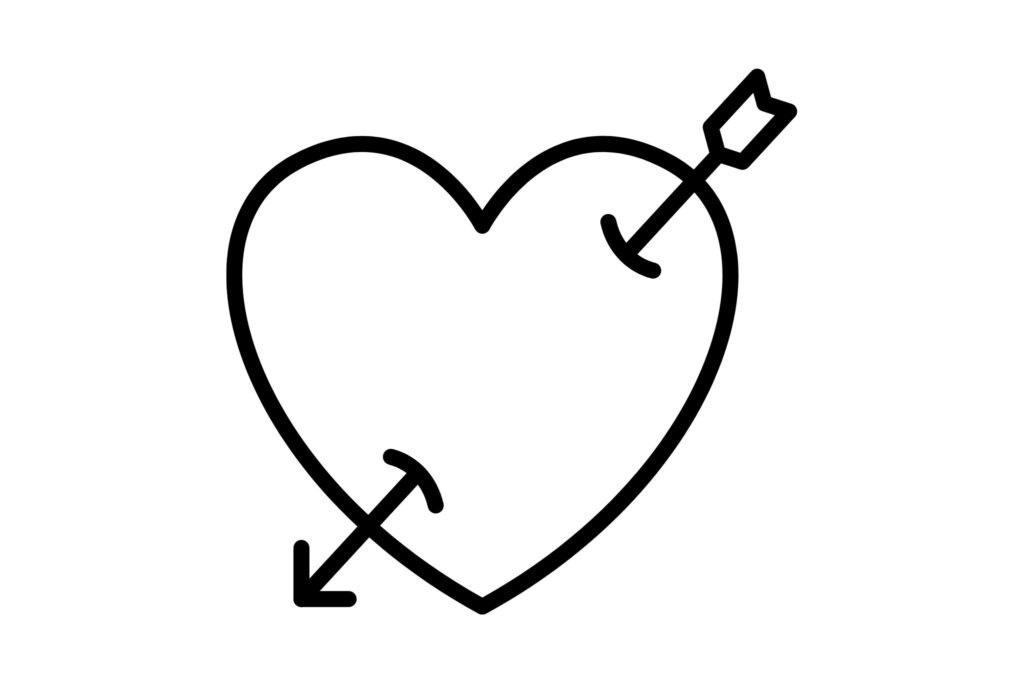 Desenho de Coração para imprimir