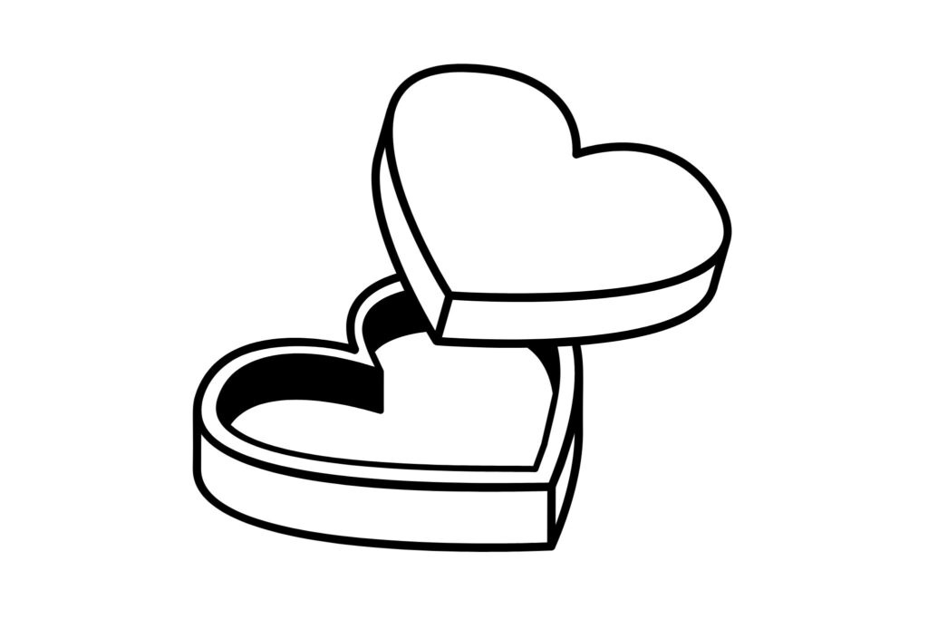 Desenho de Coração para imprimir