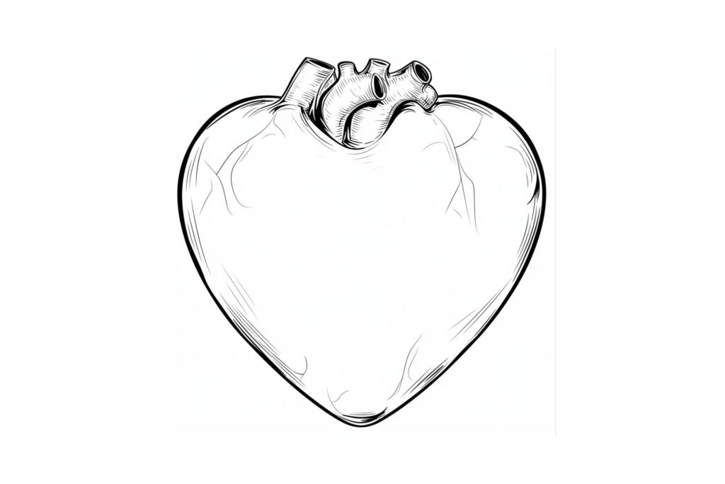 Desenho de Coração para imprimir