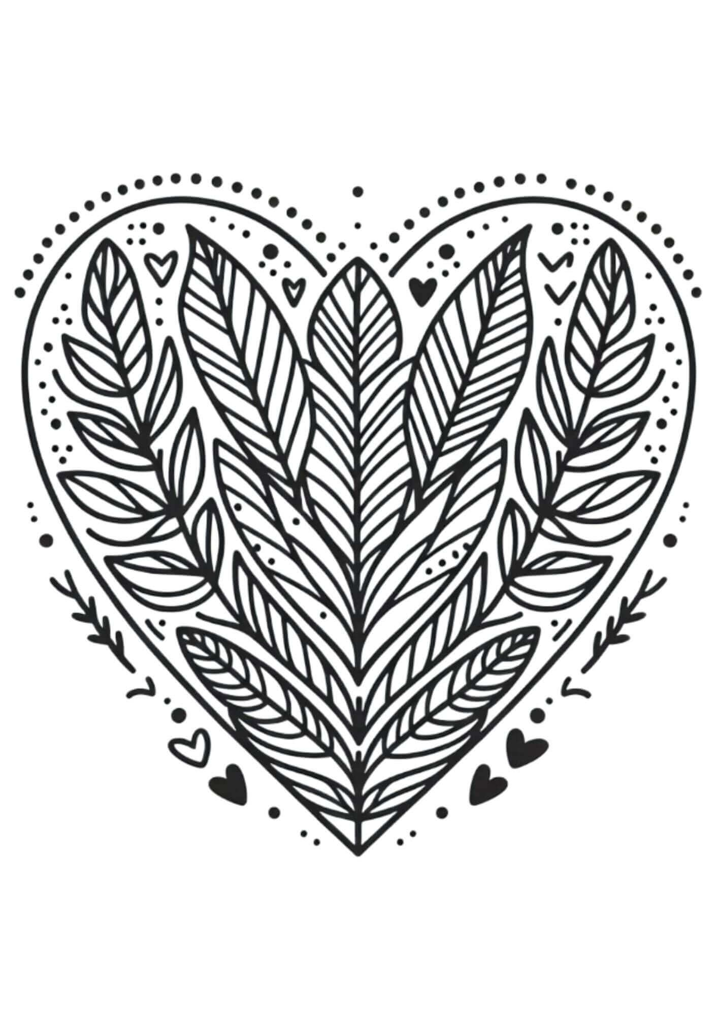 Desenho de Coração para imprimir
