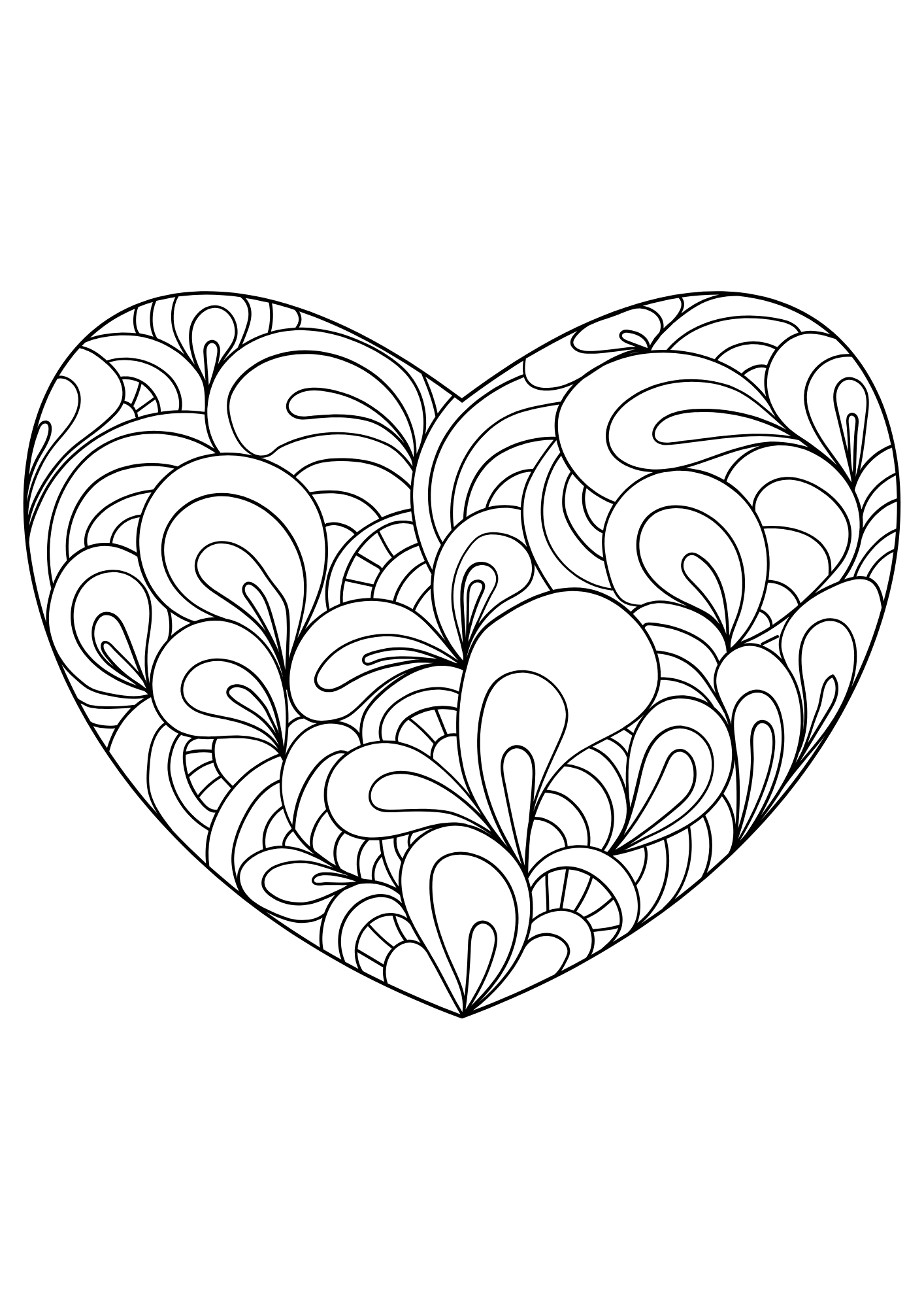 Desenho de Coração para imprimir