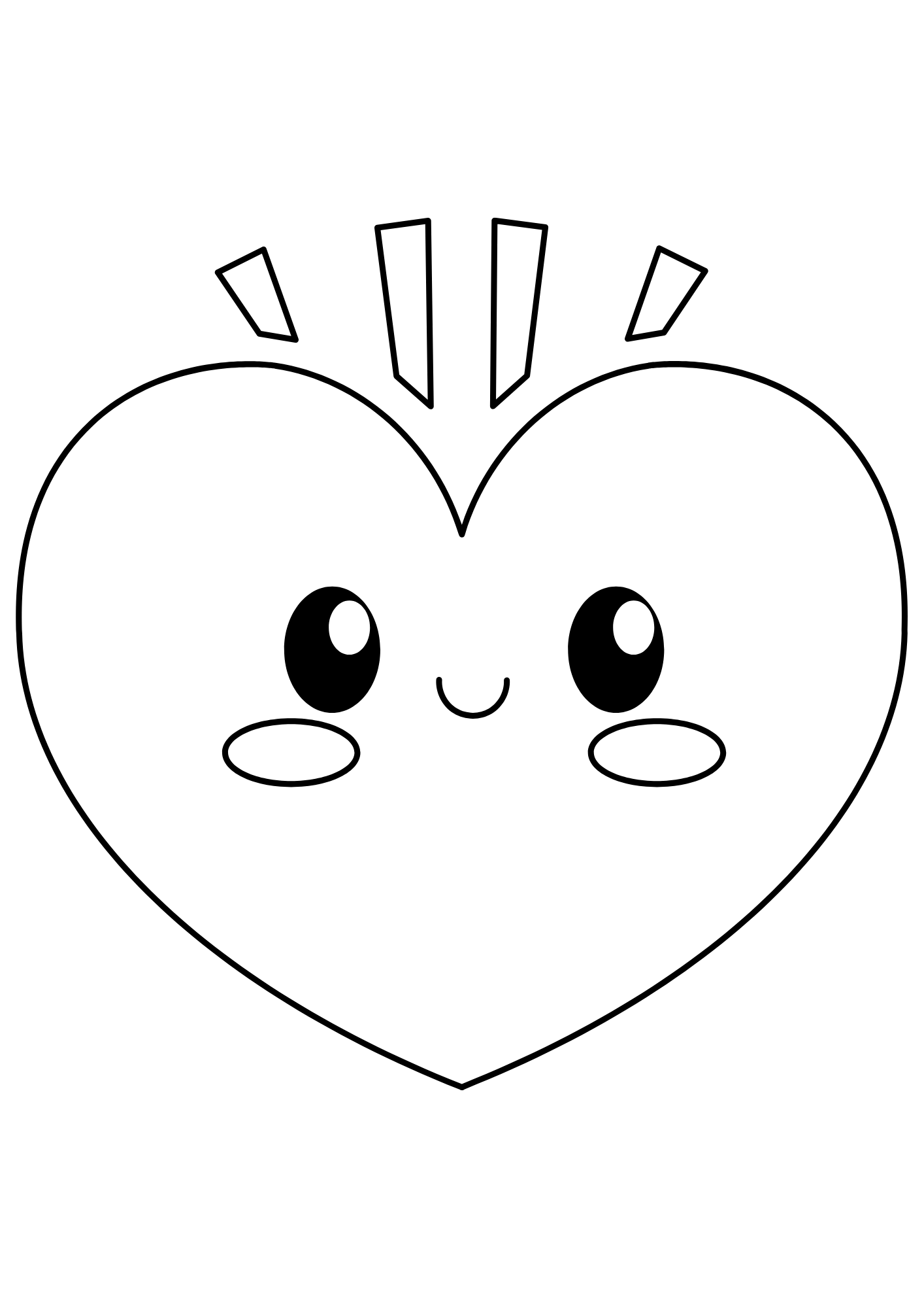 Desenho de Coração para imprimir
