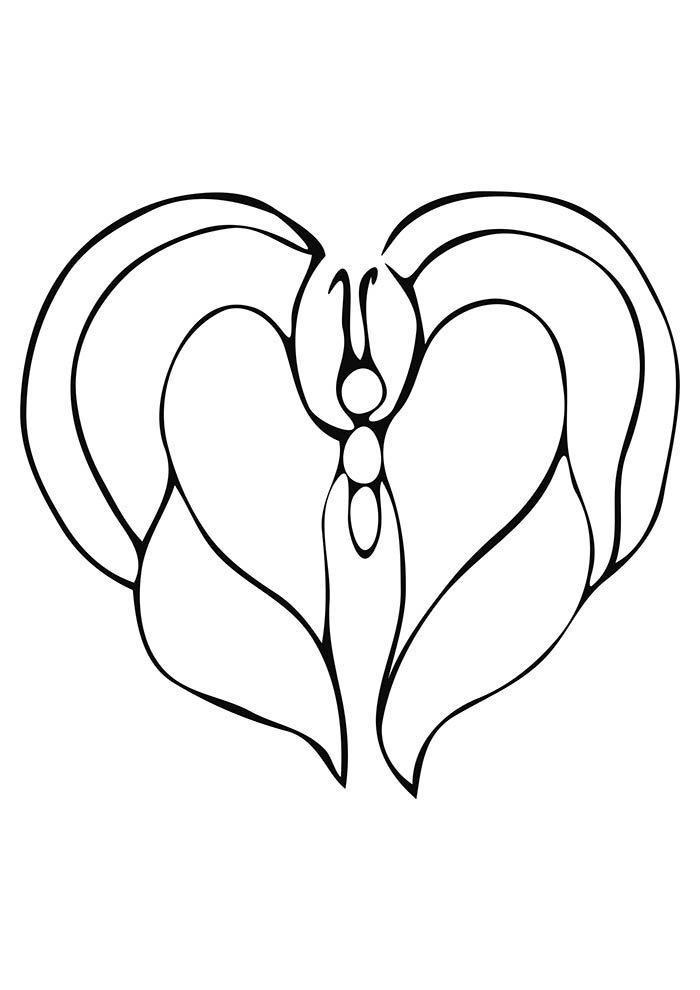 Desenho de Coração para imprimir