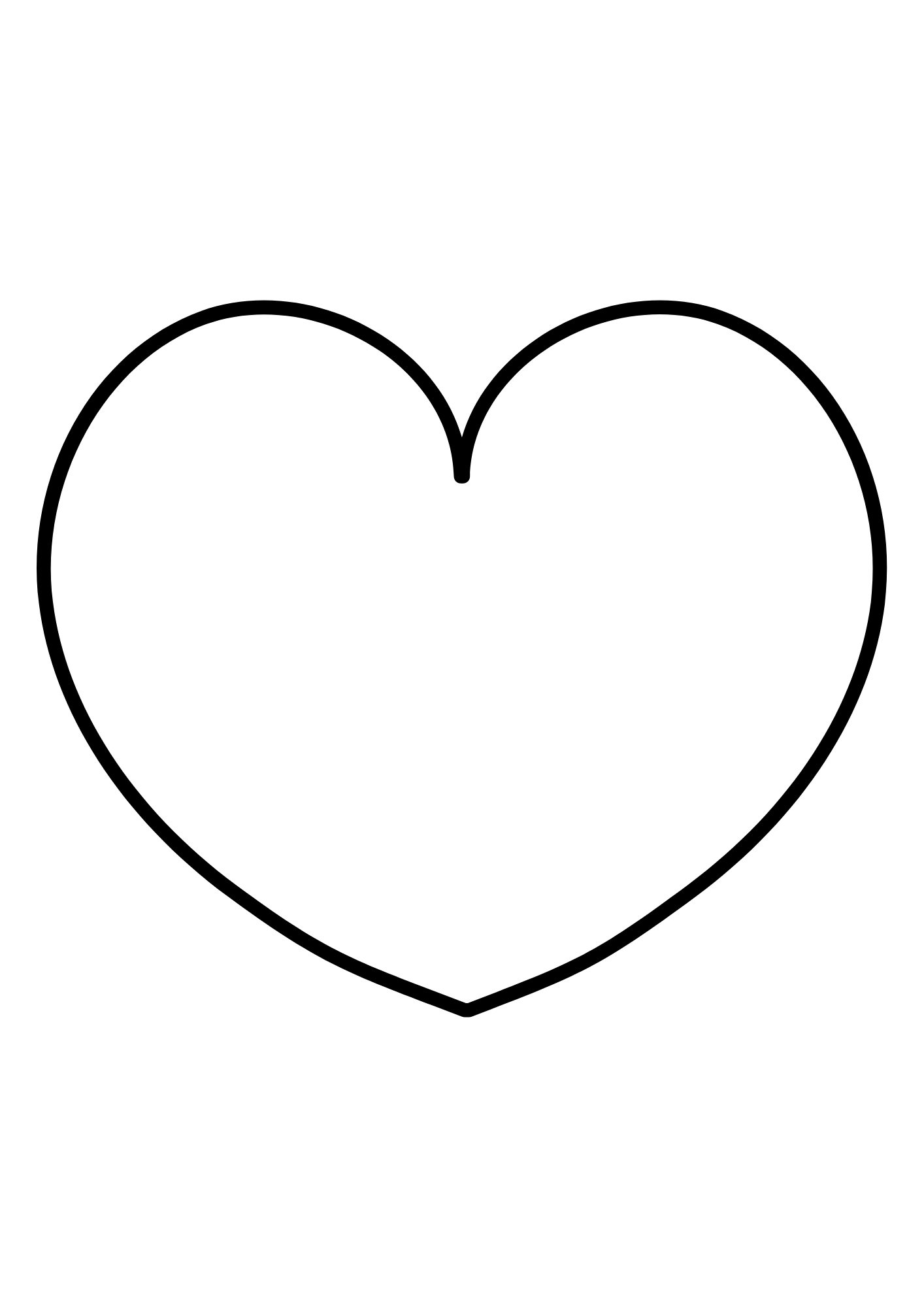 Desenho de Coração para imprimir