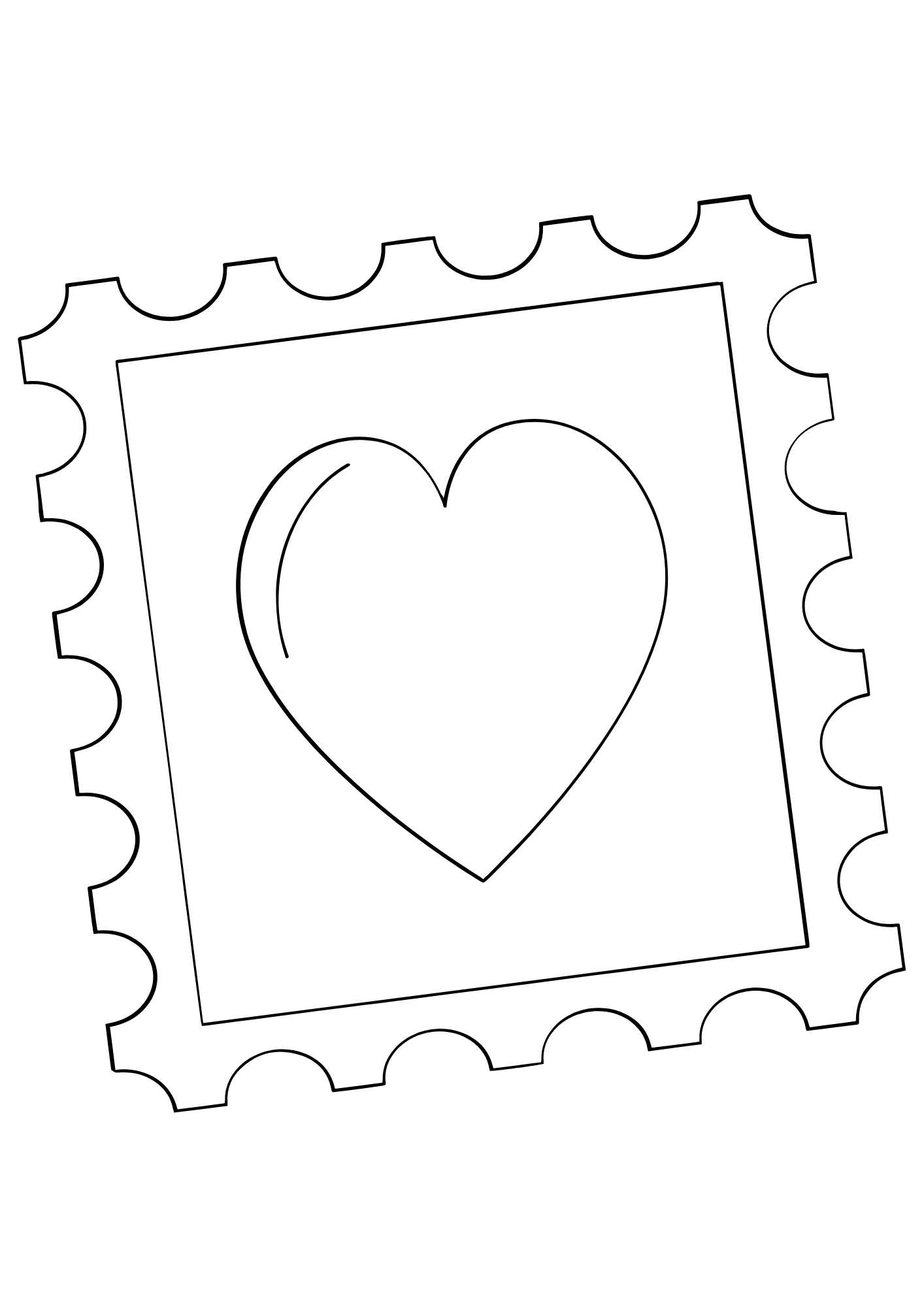 Desenho de Coração para imprimir