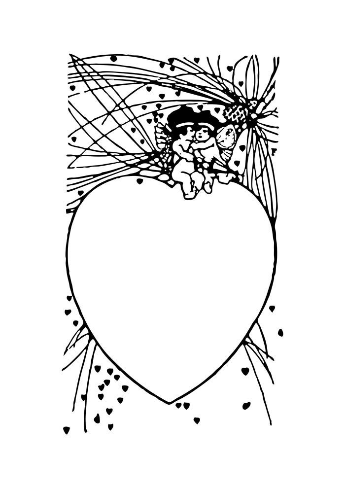 Desenho de Coração para imprimir