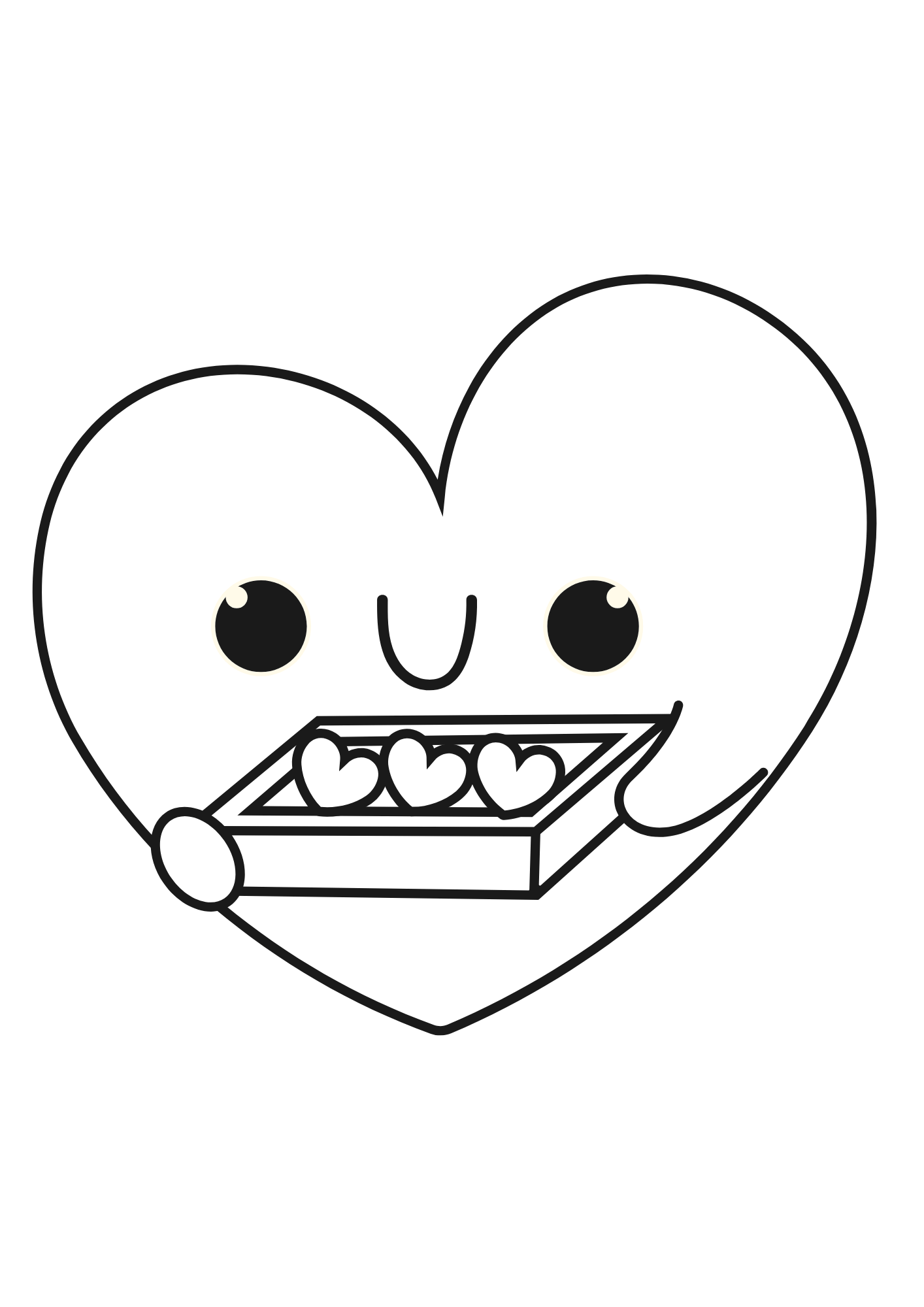 Desenho de Coração para imprimir