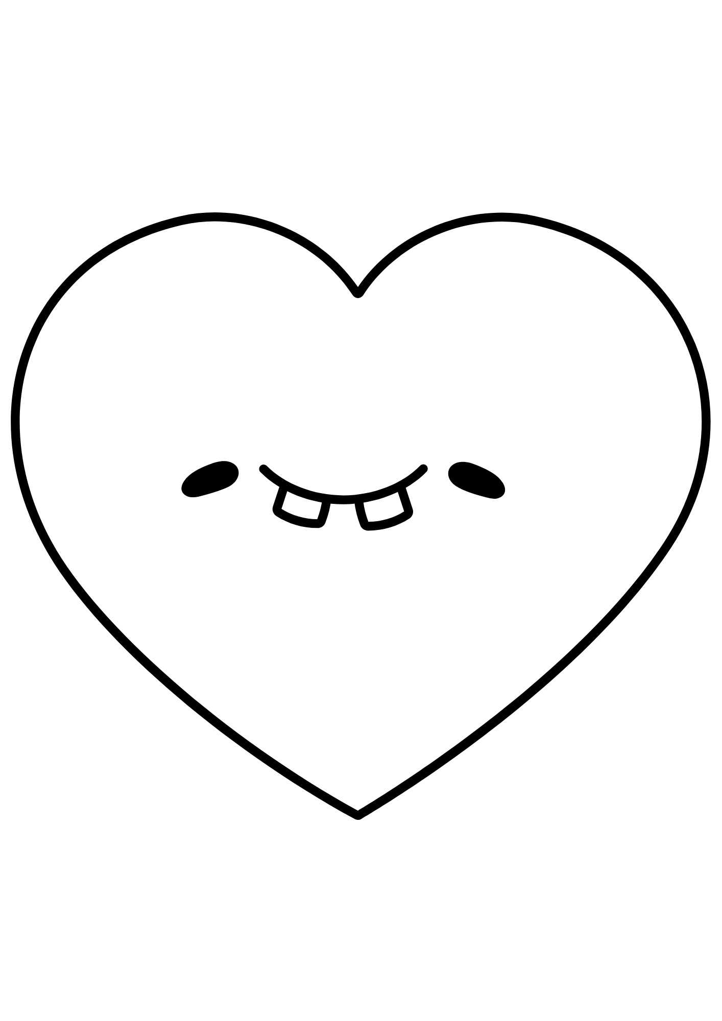 Desenho de Coração para imprimir
