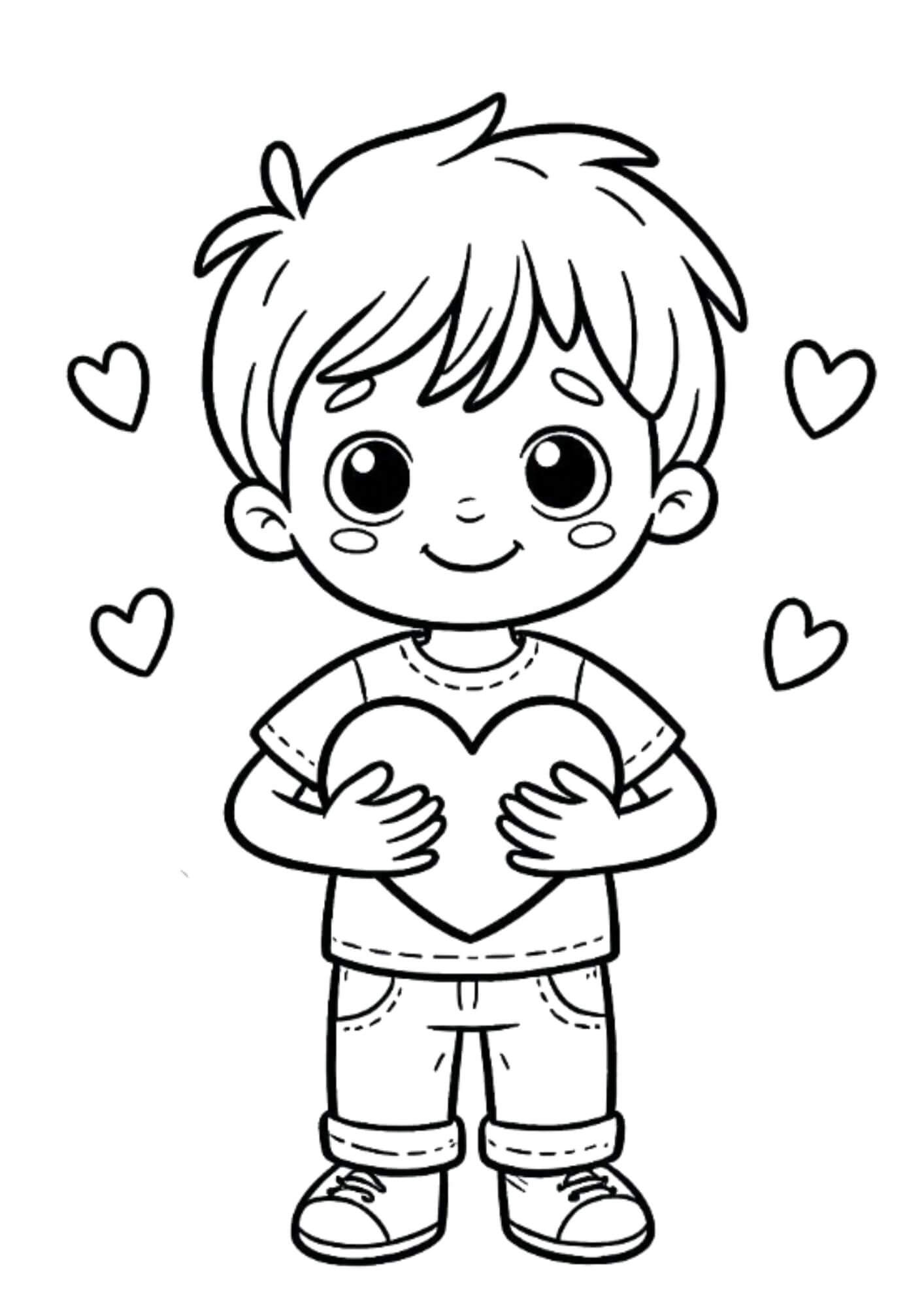 Desenho de Coração para imprimir
