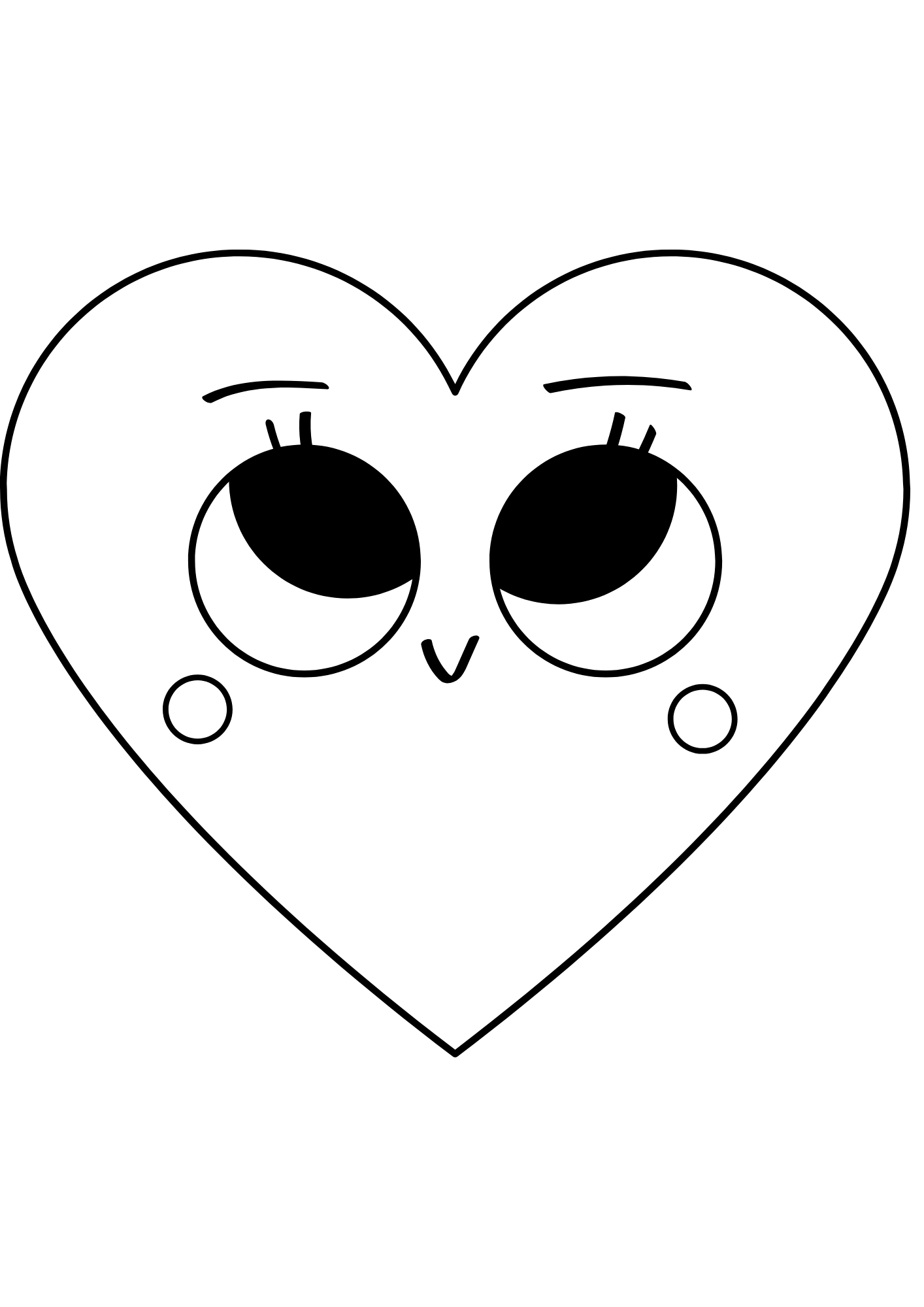 Desenho de Coração para imprimir