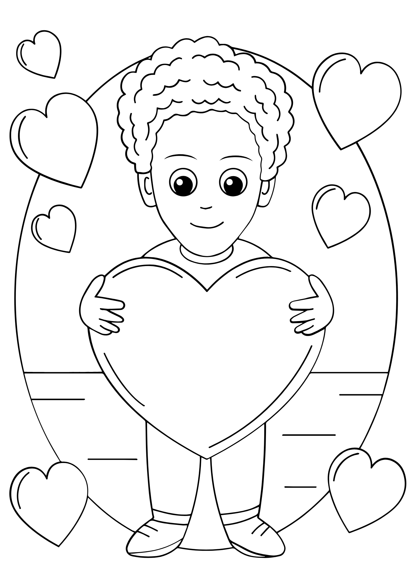 Desenho de Coração para imprimir