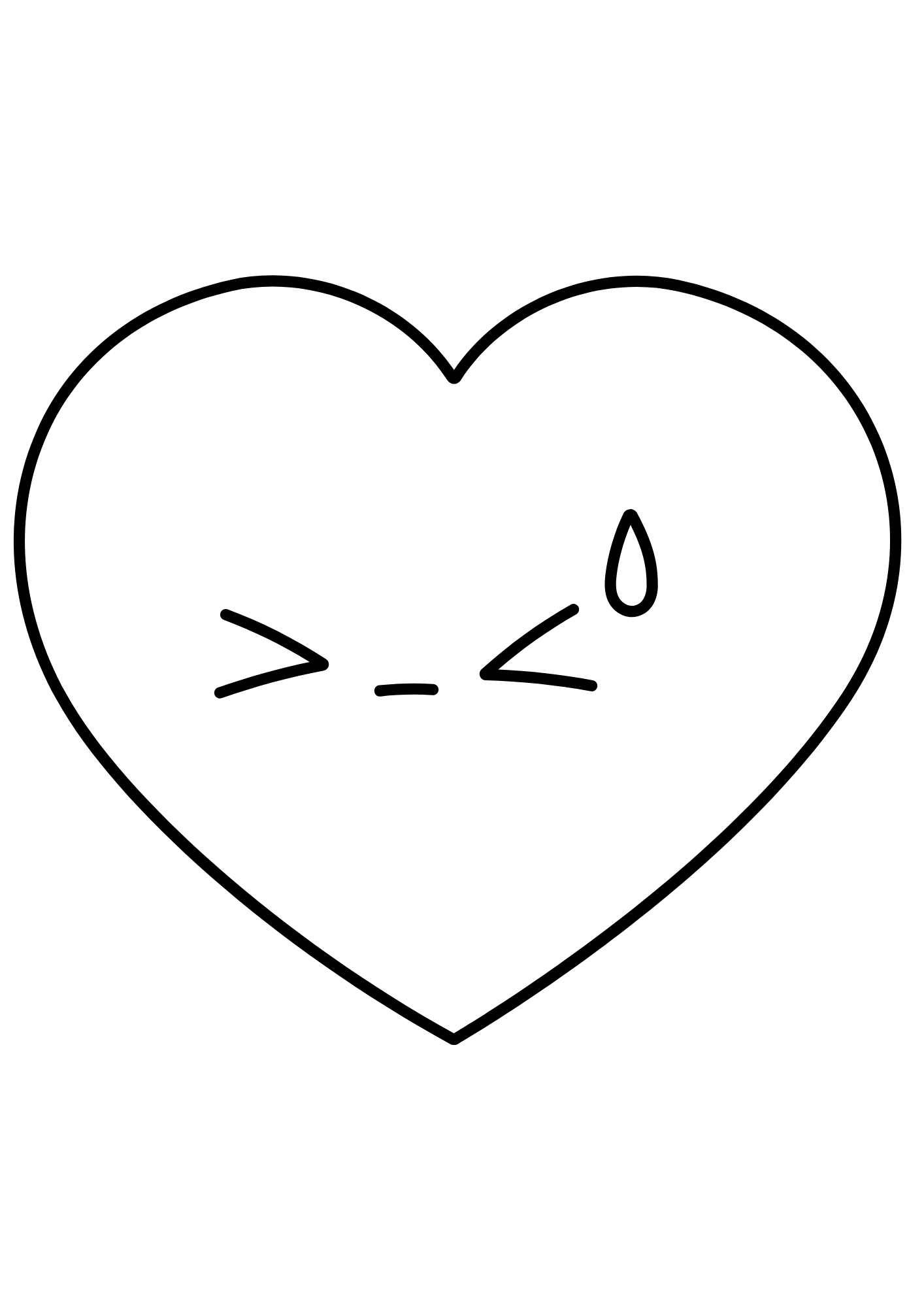Desenho de Coração para imprimir
