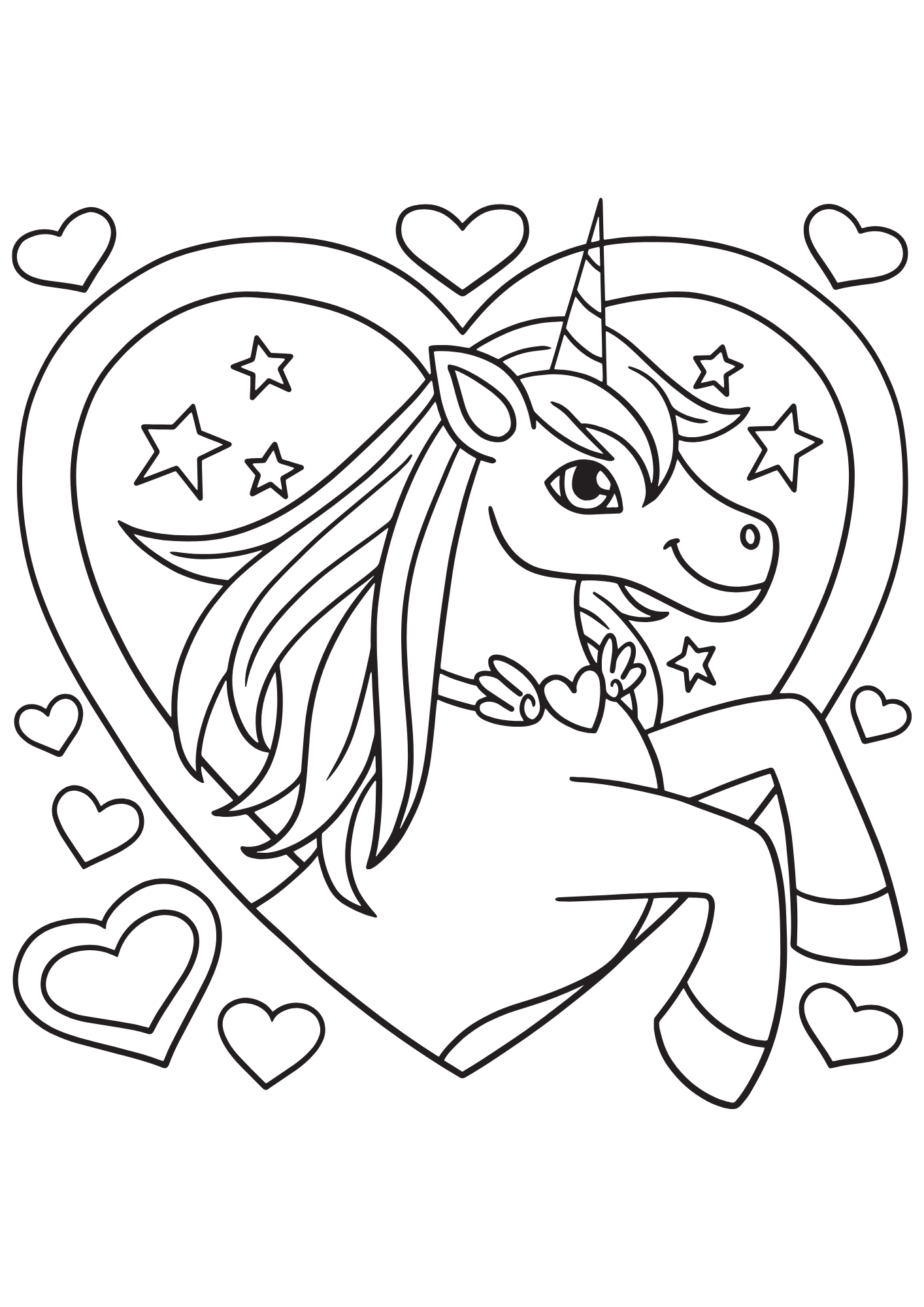Desenho de Coração para imprimir