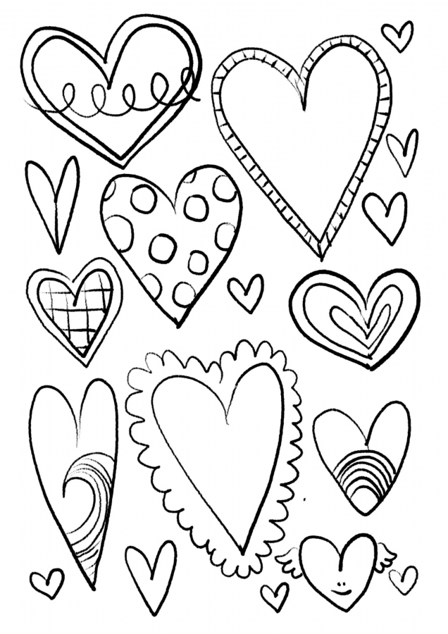 Desenho de Coração para imprimir