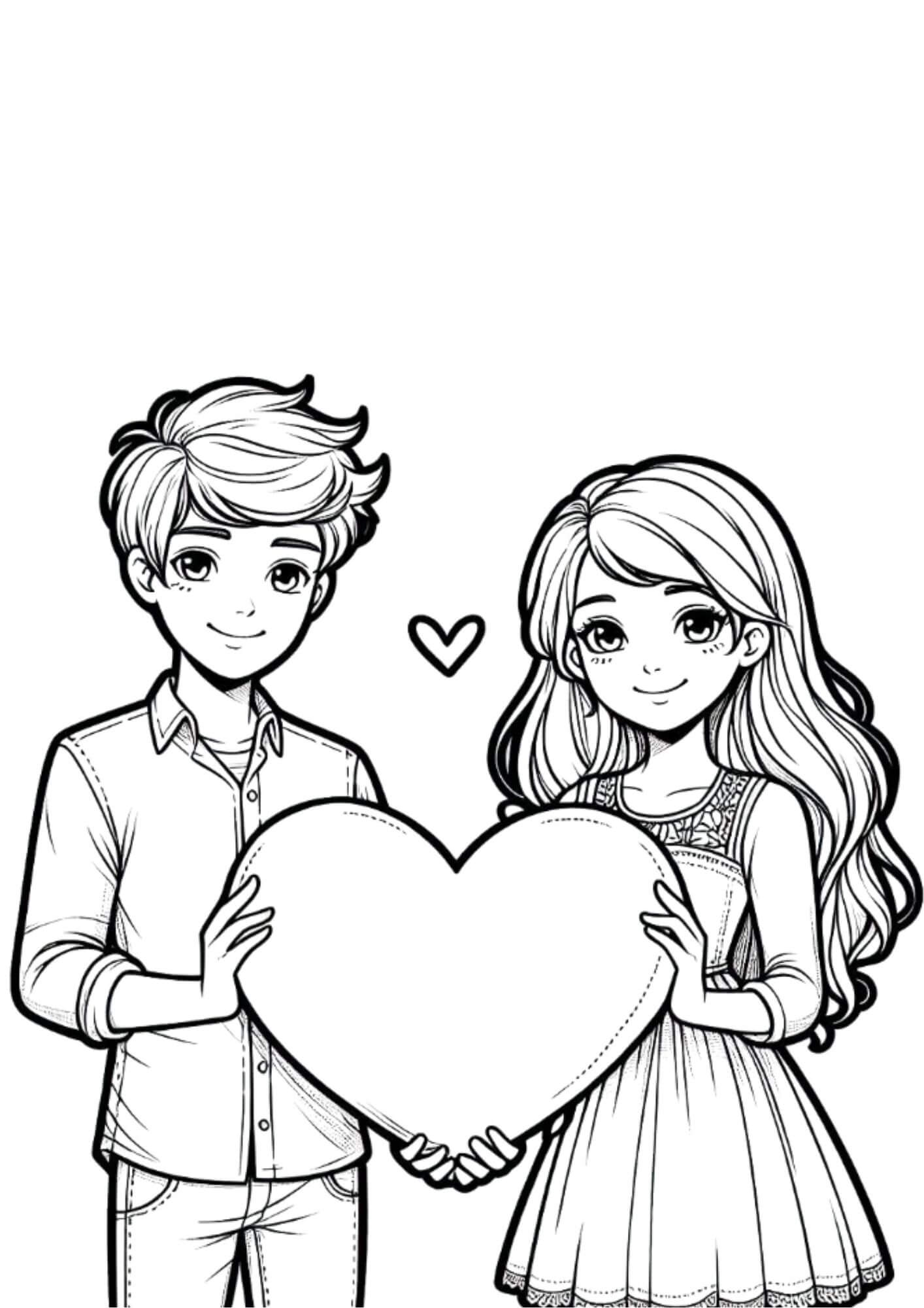Desenho de Coração para imprimir