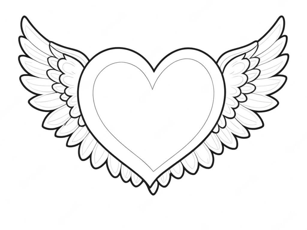 Desenho de Coração para imprimir