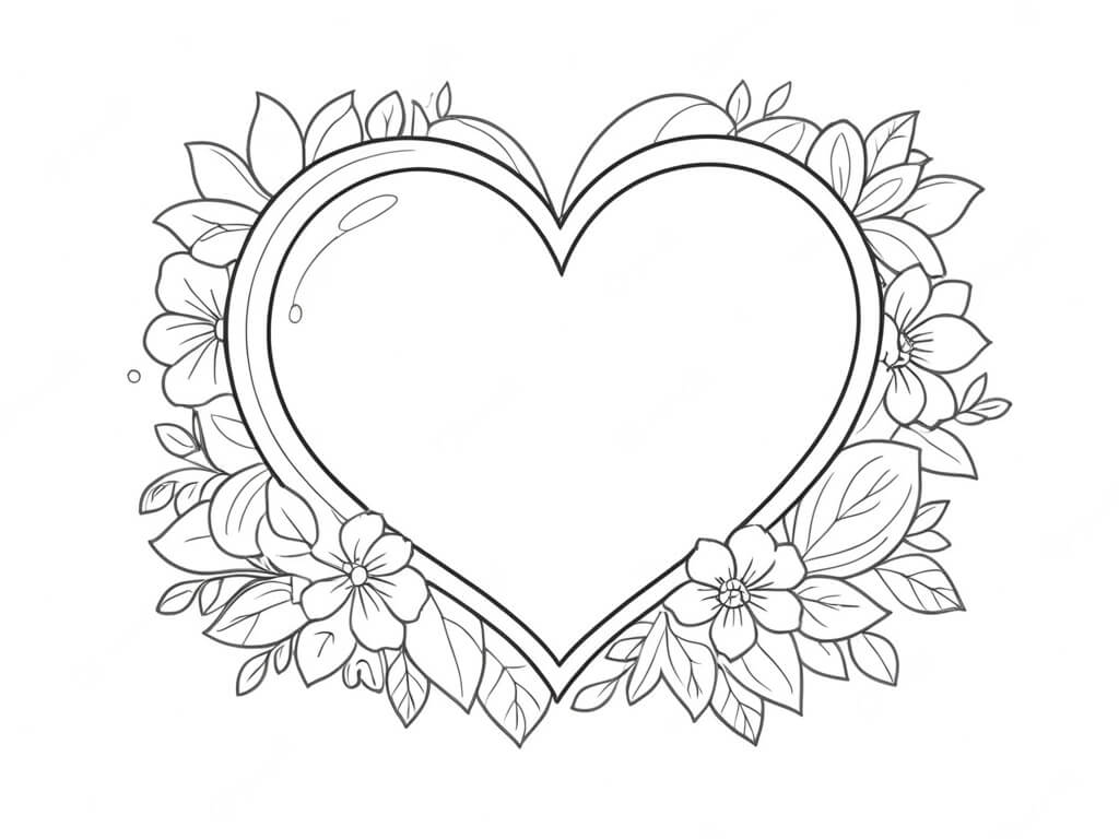 Desenho de Coração para imprimir