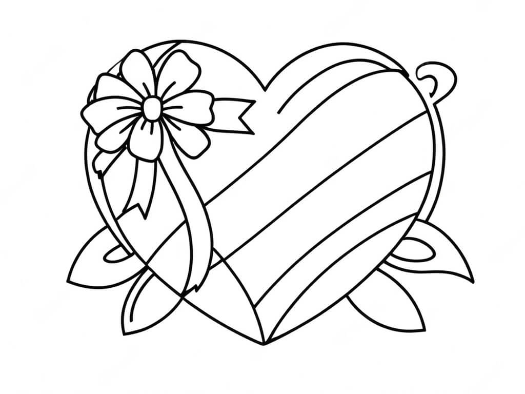 Desenho de Coração para imprimir