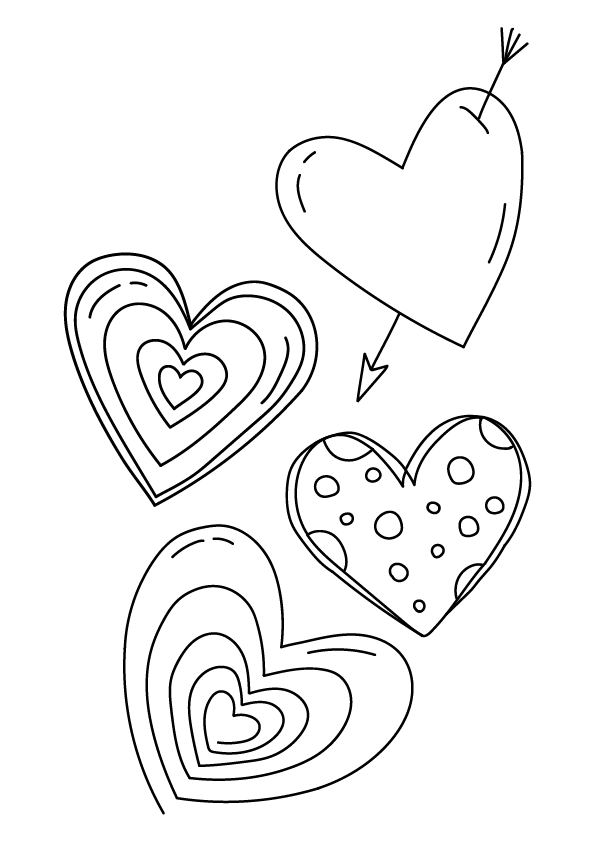 Desenho de Coração para imprimir