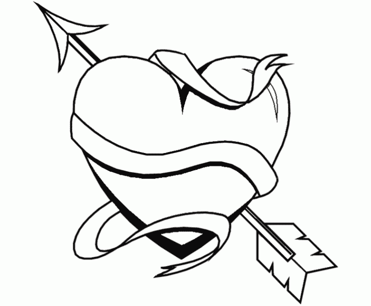 Desenho de Coração para imprimir