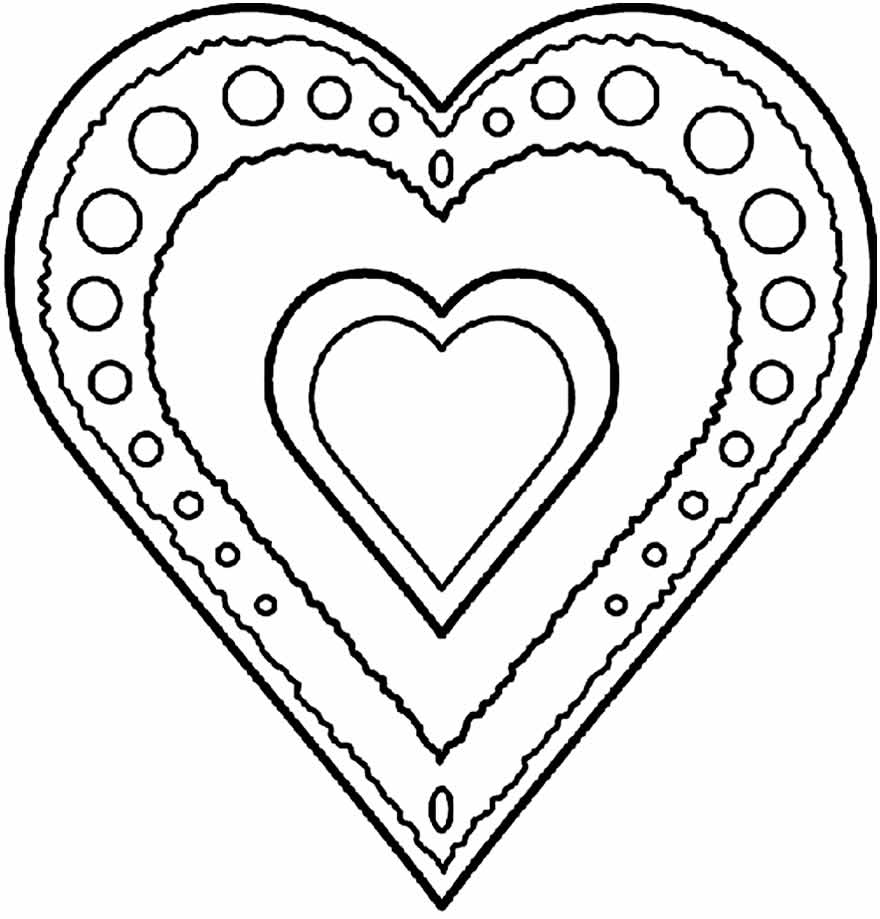 Desenho de Coração para imprimir