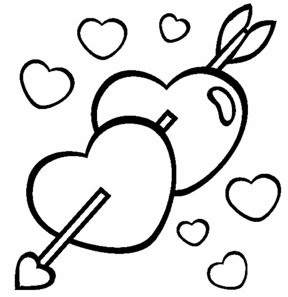 Desenho de Coração para imprimir