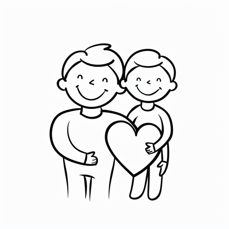 Desenho de Coração para imprimir