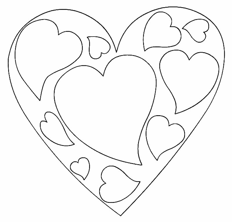 Desenho de Coração para imprimir