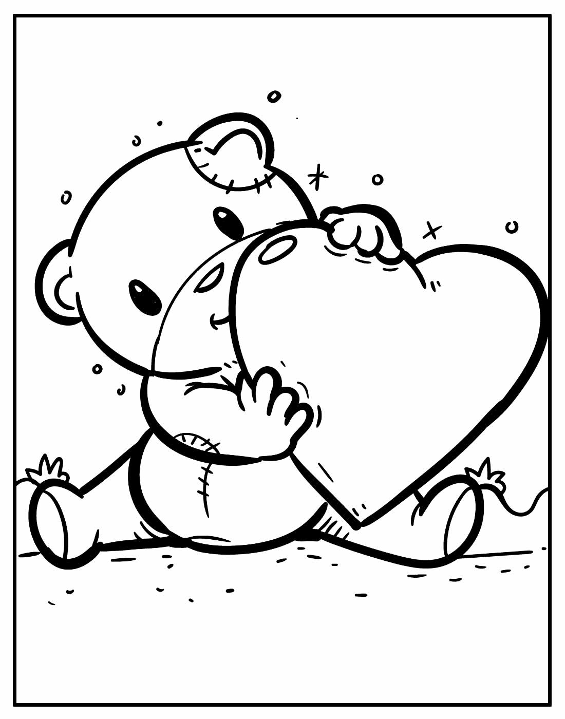 Desenho de Coração para imprimir