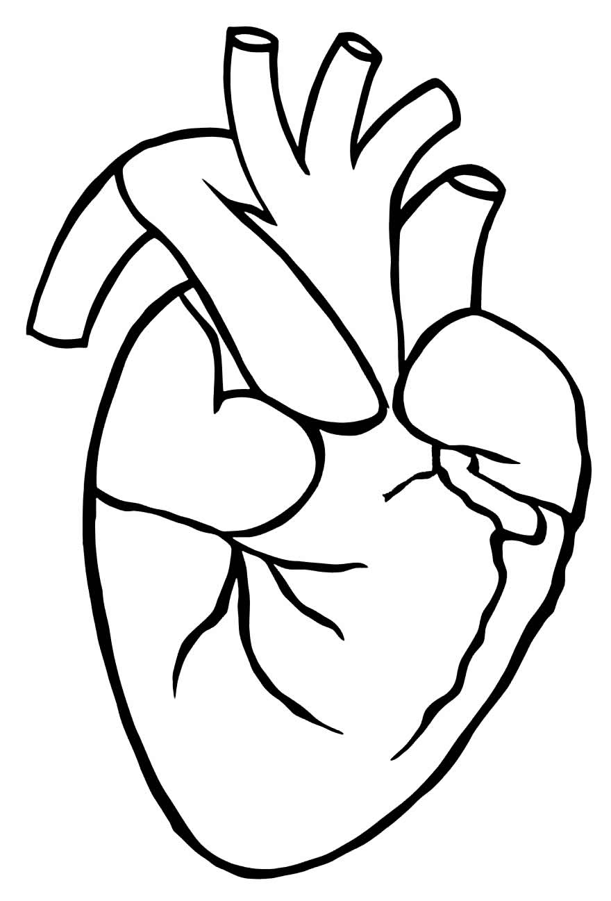 Desenho de Coração para imprimir
