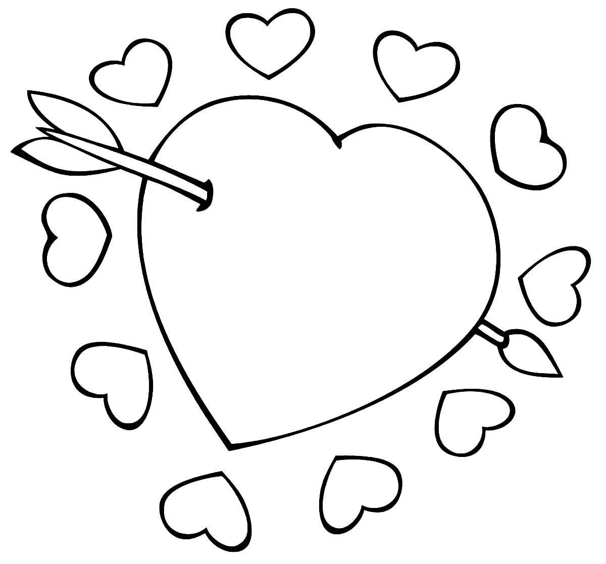 Desenho de Coração para imprimir