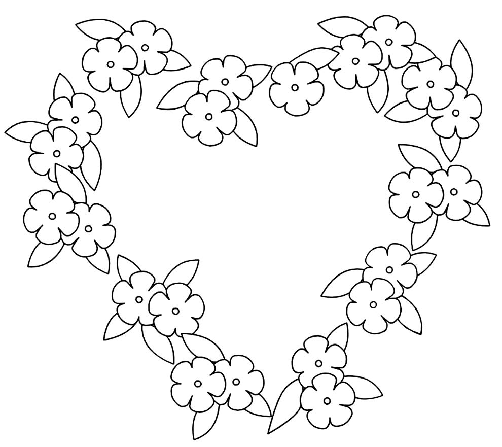 Desenho de Coração para imprimir