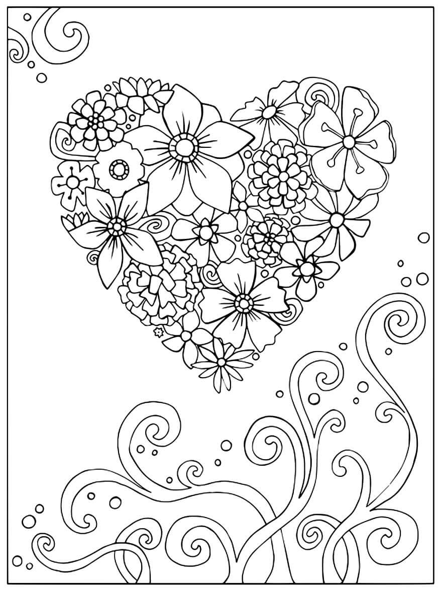 Desenho de Coração para imprimir