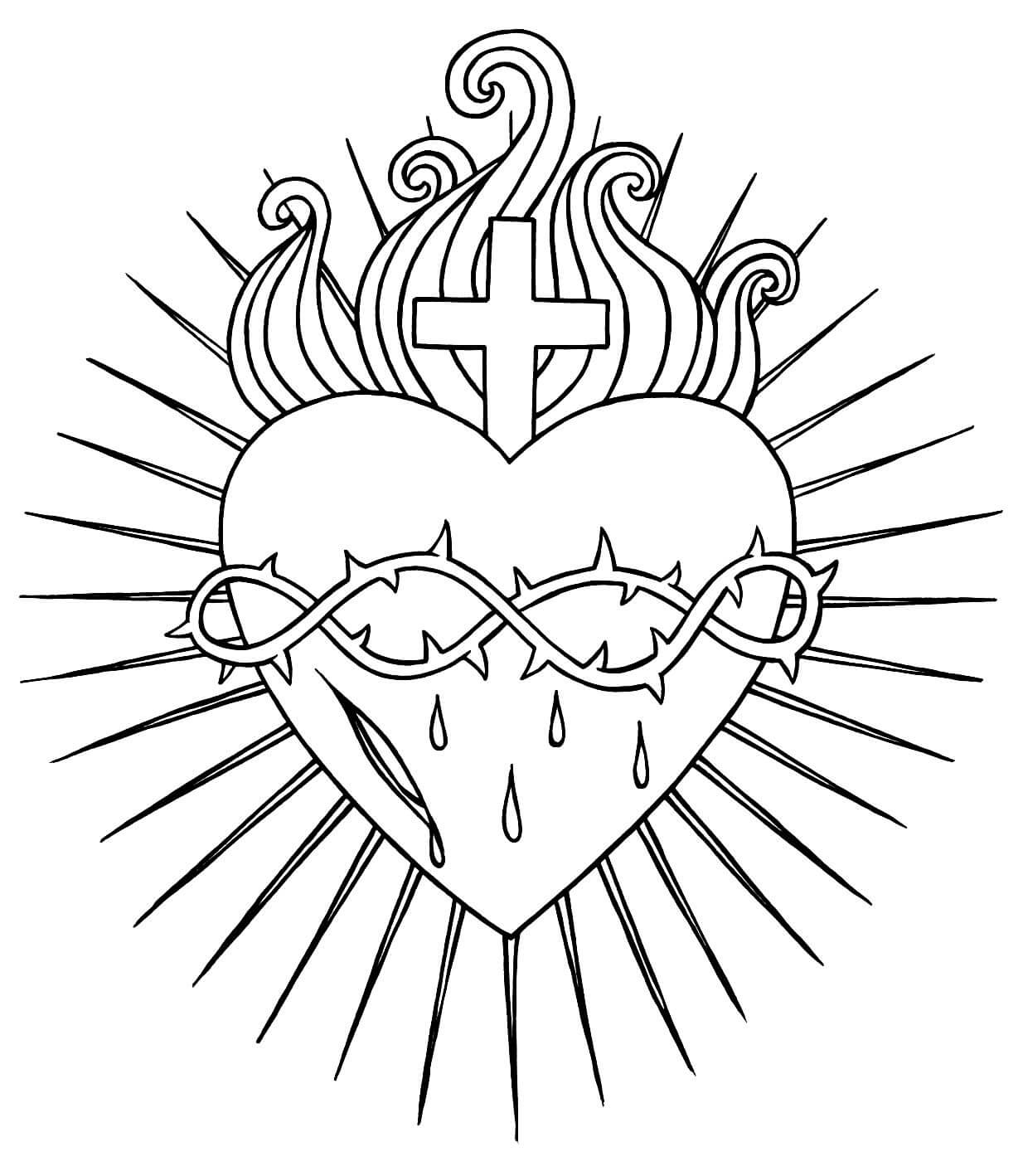 Desenho de Coração para imprimir