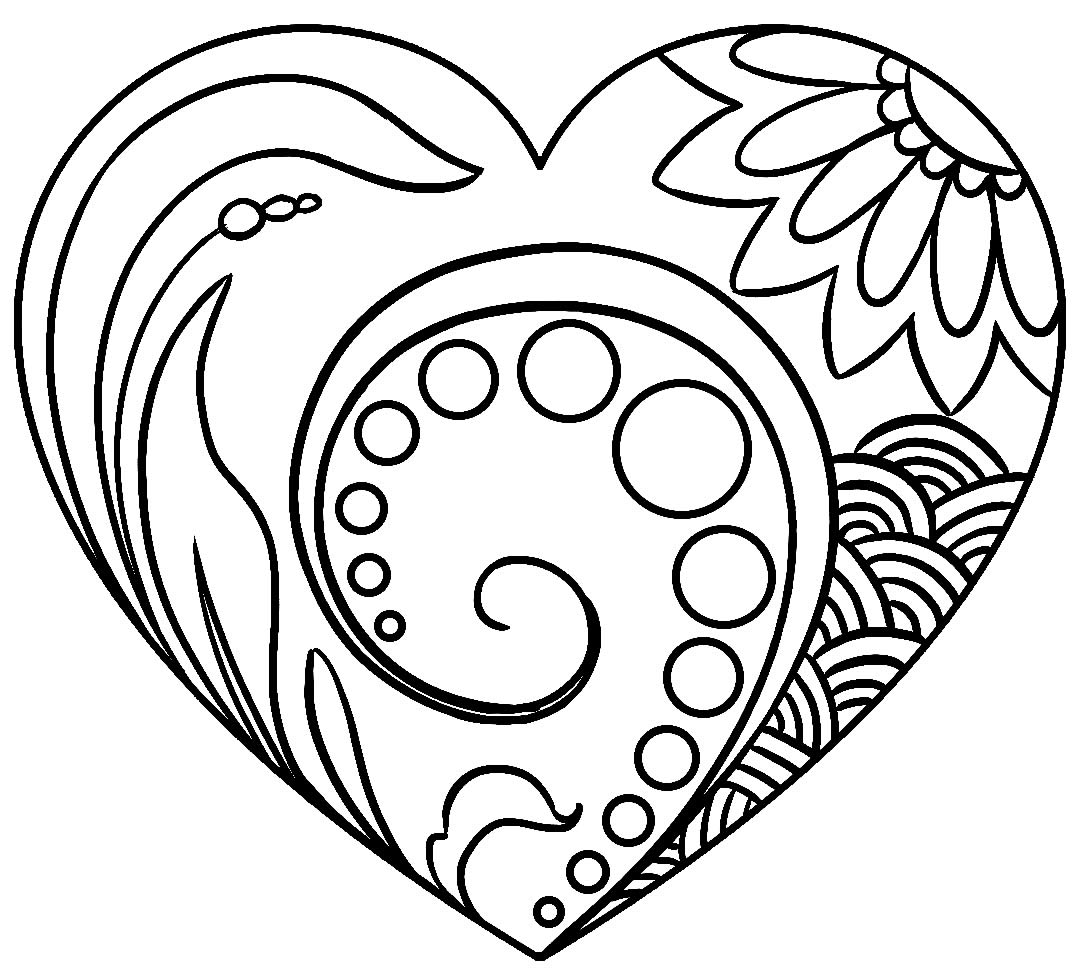 Desenho de Coração para imprimir
