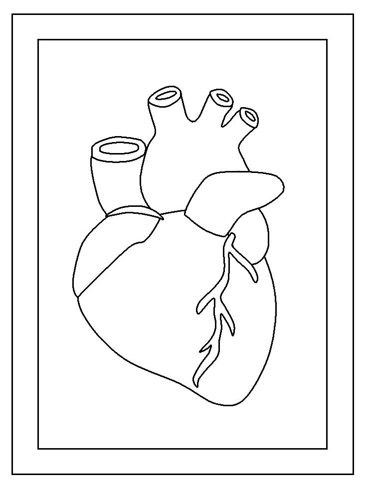 Desenho de Coração para imprimir