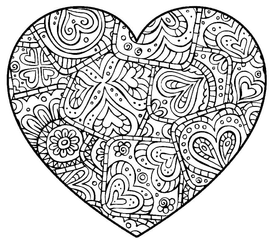 Desenho de Coração para imprimir