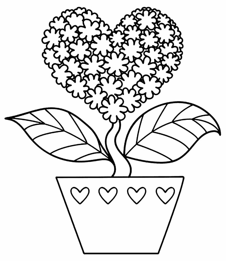 Desenho de Coração para imprimir