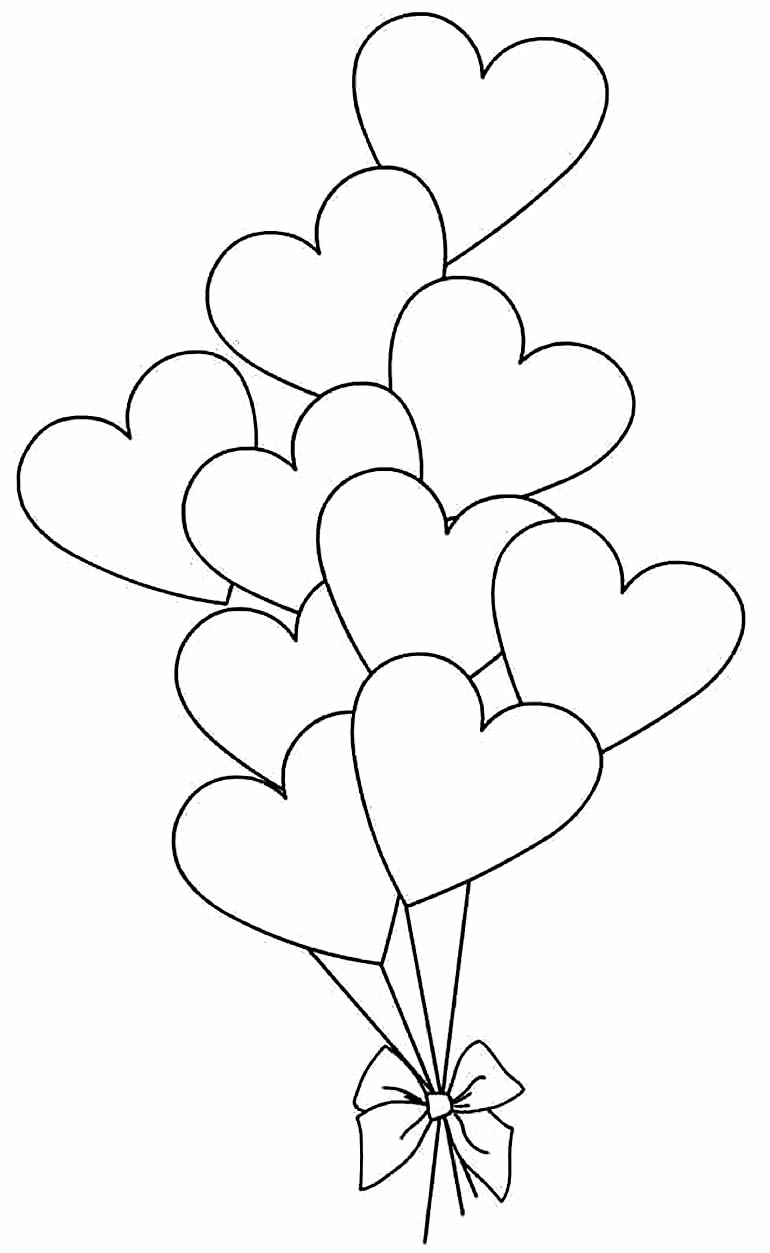 Desenho de Coração para imprimir