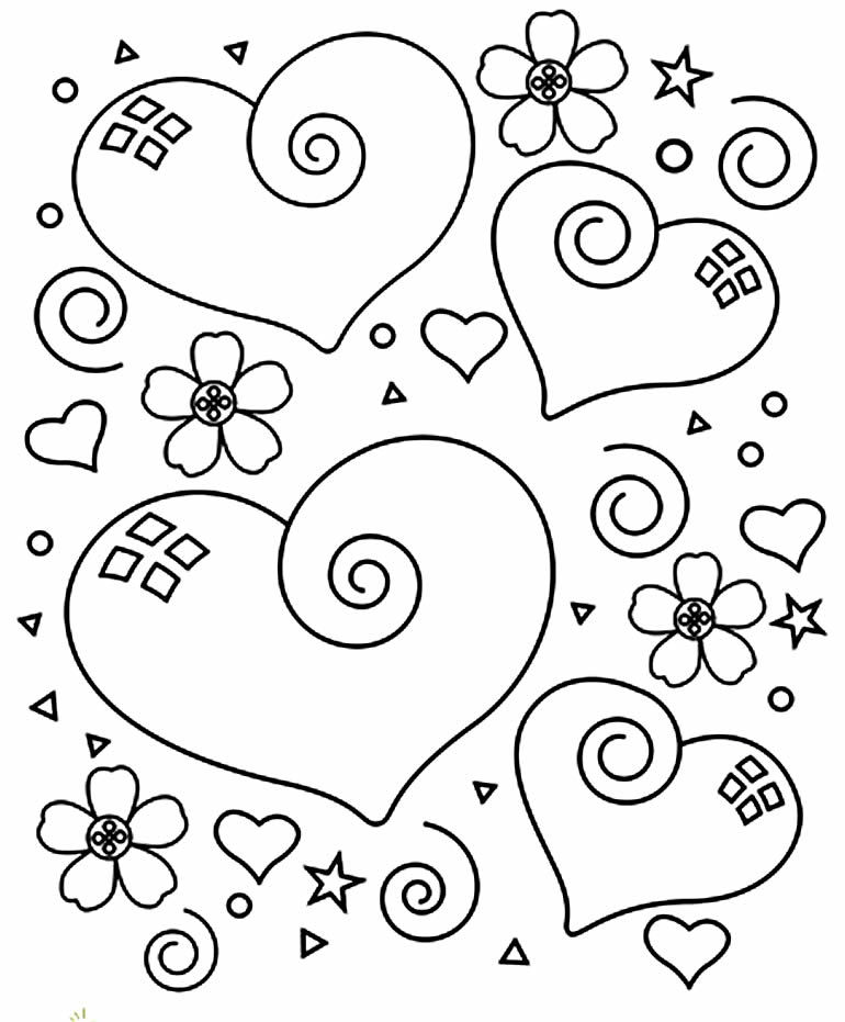 Desenho de Coração para imprimir