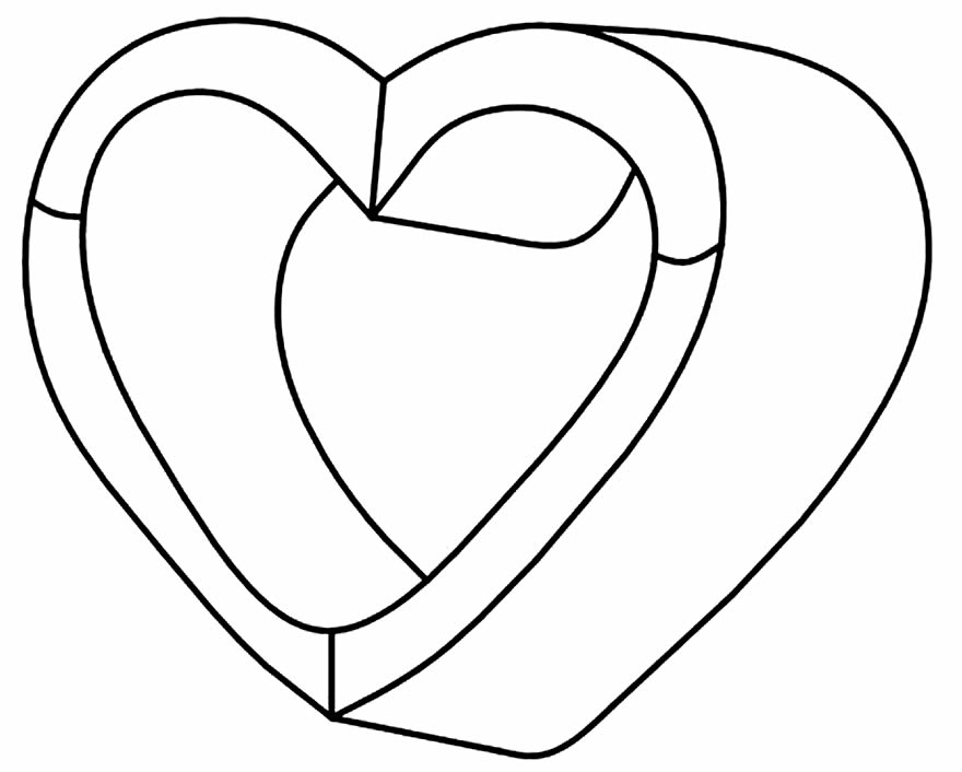 Desenho de Coração para imprimir