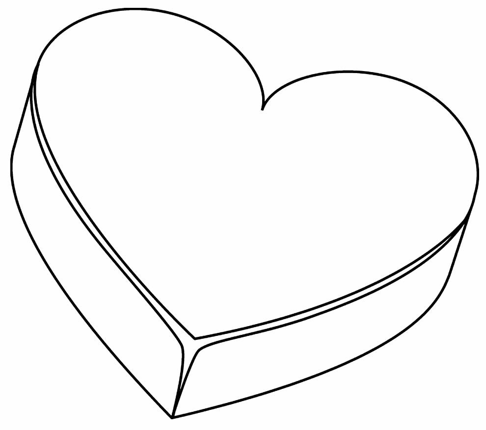 Desenho de Coração para imprimir